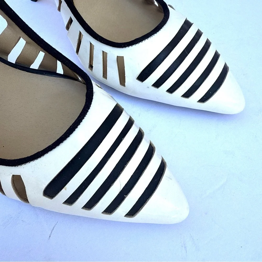 GX Gwen Stefani Addie Pumps Size 10M Perforated Laser Cut Out Pointy Toe Heels - Picture 7 of 10